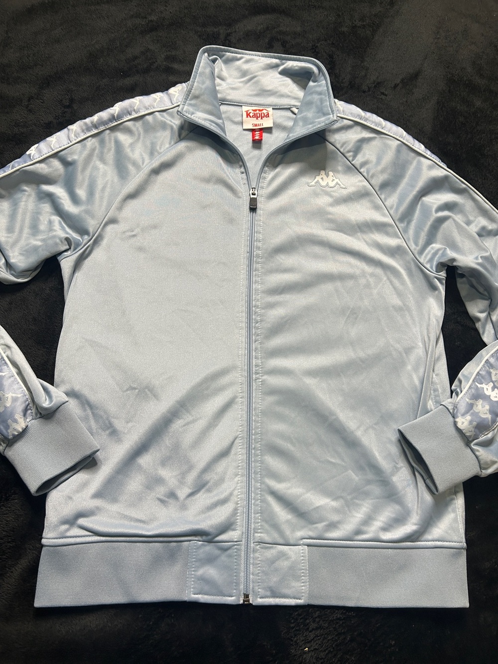 Kappa Light Blue Bomber-Style Track Jacket full zip pocket
